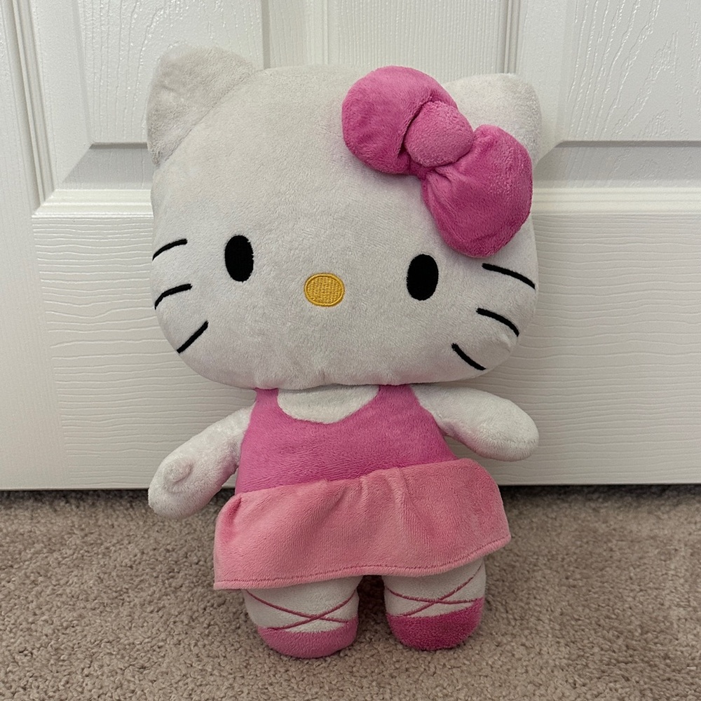 Hello Kitty Ballerina Stuffed Animal - Pink Dress and Bow
